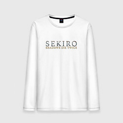 Лонгслив хлопковый мужской Секиро лого, цвет: белый