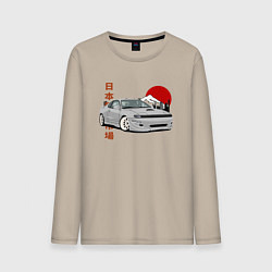Лонгслив хлопковый мужской Celica gt-four st183 JDM, цвет: миндальный