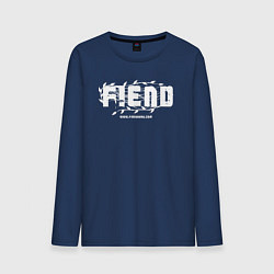 Лонгслив хлопковый мужской FIEND The Blooming Tremble, цвет: тёмно-синий