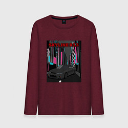 Мужской лонгслив Nissan Skyline GT-R R33 Night Tokyo