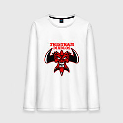 Лонгслив хлопковый мужской Tristram Diablos, цвет: белый