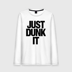 Лонгслив хлопковый мужской Just Dunk It, цвет: белый