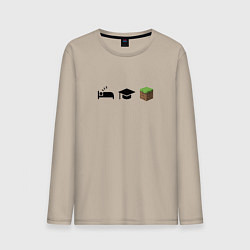 Мужской лонгслив Для любителей играть в Minecraft