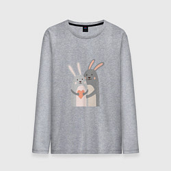 Мужской лонгслив Rabbits Love