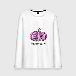Мужской лонгслив Тыква с надписью