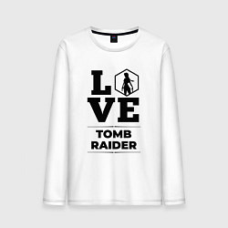 Лонгслив хлопковый мужской Tomb Raider love classic, цвет: белый