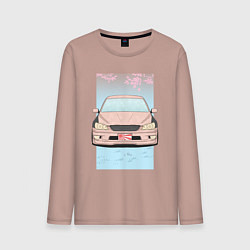 Лонгслив хлопковый мужской Toyota Altezza stance alternative, цвет: пыльно-розовый