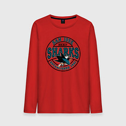Лонгслив хлопковый мужской San Jose Sharks, цвет: красный