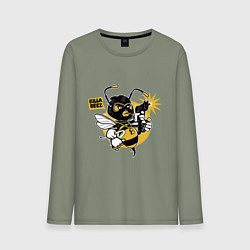 Лонгслив хлопковый мужской Wu - killa beez, цвет: авокадо