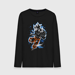 Лонгслив хлопковый мужской Dragon Ball - Son Goku - neon, цвет: черный