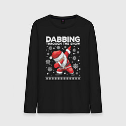 Мужской лонгслив Dabbing Santa, through the snow