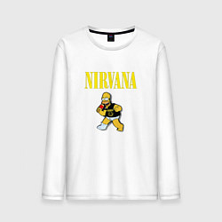 Лонгслив хлопковый мужской Гомер Nirvana, цвет: белый