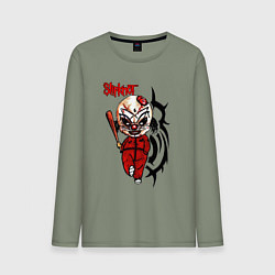 Лонгслив хлопковый мужской Slipknot fan, цвет: авокадо