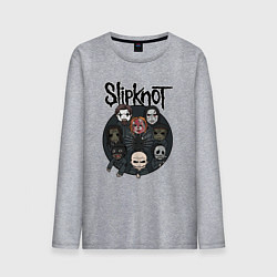 Лонгслив хлопковый мужской Slipknot art fan, цвет: меланж