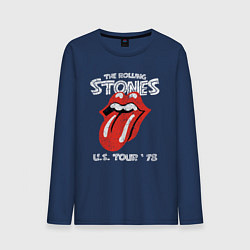 Лонгслив хлопковый мужской The Rolling Stones 78, цвет: тёмно-синий
