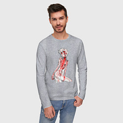 Лонгслив хлопковый мужской Просто Рей Аянами - Ева, цвет: меланж — фото 2