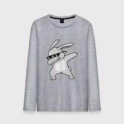 Лонгслив хлопковый мужской Кролик ДЭБ, цвет: меланж