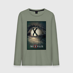 Лонгслив хлопковый мужской X - Files poster, цвет: авокадо