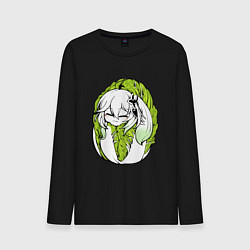 Лонгслив хлопковый мужской Капуста-Нахида, цвет: черный