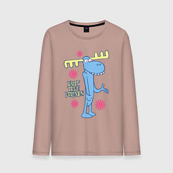 Лонгслив хлопковый мужской Lumpy, цвет: пыльно-розовый