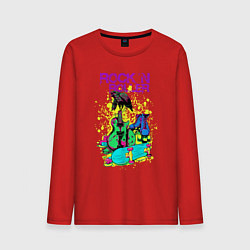 Мужской лонгслив Граффити рок-н-роллер