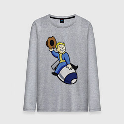 Лонгслив хлопковый мужской Vault boy - bomb rider, цвет: меланж