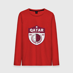 Лонгслив хлопковый мужской Qatar - World Cup, цвет: красный