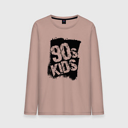 Лонгслив хлопковый мужской Дети девяностых, цвет: пыльно-розовый