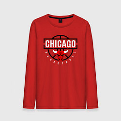 Лонгслив хлопковый мужской Чикаго баскетбол, цвет: красный