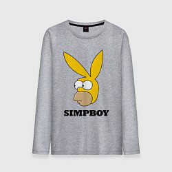 Лонгслив хлопковый мужской Simpboy - rabbit Homer, цвет: меланж