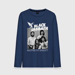 Лонгслив хлопковый мужской Black Sabbath rock, цвет: тёмно-синий