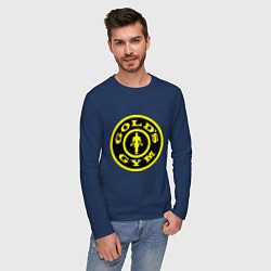 Лонгслив хлопковый мужской Golds GYM, цвет: тёмно-синий — фото 2