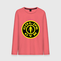 Лонгслив хлопковый мужской Golds GYM, цвет: коралловый