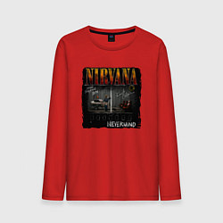 Лонгслив хлопковый мужской Nirvana box, цвет: красный