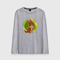 Мужской лонгслив Мультяшный милый кенгуру
