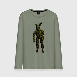 Лонгслив хлопковый мужской Springtrap, цвет: авокадо