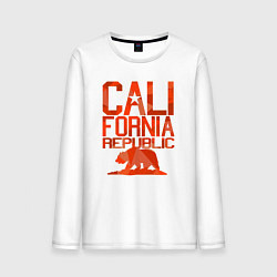 Лонгслив хлопковый мужской Republic California, цвет: белый
