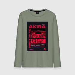 Лонгслив хлопковый мужской Akira poster, цвет: авокадо