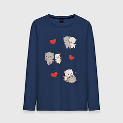 Мужской лонгслив Стикеры Котиков