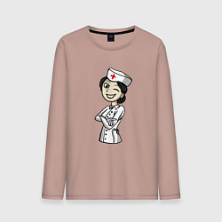 Мужской лонгслив Улыбка медсестры