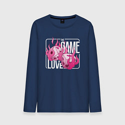 Лонгслив хлопковый мужской The game of love, цвет: тёмно-синий