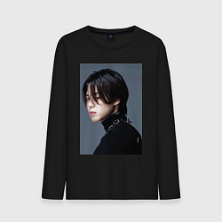 Лонгслив хлопковый мужской Dark side Jimin, цвет: черный