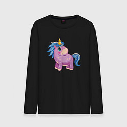 Мужской лонгслив Фиолетовый единорог
