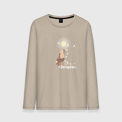 Лонгслив хлопковый мужской Светлячок, цвет: миндальный