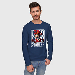 Лонгслив хлопковый мужской Чу Чу Чарльз, цвет: тёмно-синий — фото 2