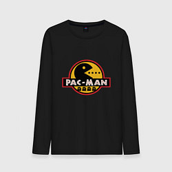 Лонгслив хлопковый мужской Pac-man game, цвет: черный