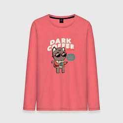 Мужской лонгслив Сладкий Котик Хочет Кофе