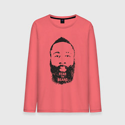 Лонгслив хлопковый мужской Harden beard, цвет: коралловый