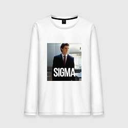 Лонгслив хлопковый мужской Sigma - Bateman, цвет: белый