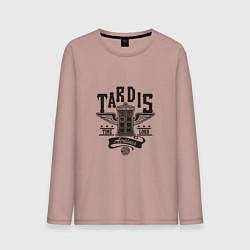 Лонгслив хлопковый мужской Tardis time lord, цвет: пыльно-розовый
